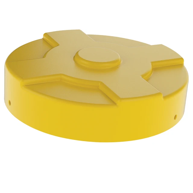 55 Gal Drum Cover Yellow Diameter 24.75 in Material Polyethylene Drum Size 55