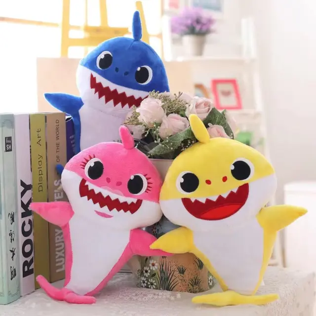 Baby Shark Plush Toys Soft Sing and Light Shark Stuffed Doll Toy for Kids Gifts