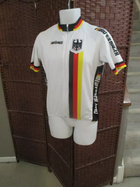 Bio Racer Germany Cycling Jersey Mens Medium Deutschland Full Zip