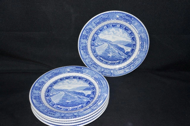 5 Shenango China Baltimore & Ohio Railroad B&O RR Salad Plates 8 1/8" Wide