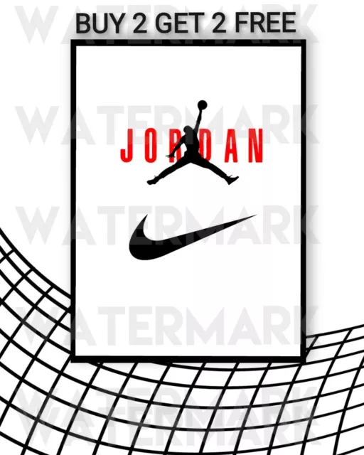 Cartel de obras de arte Nike Air Jordan estampado - edición limitada - talla A4