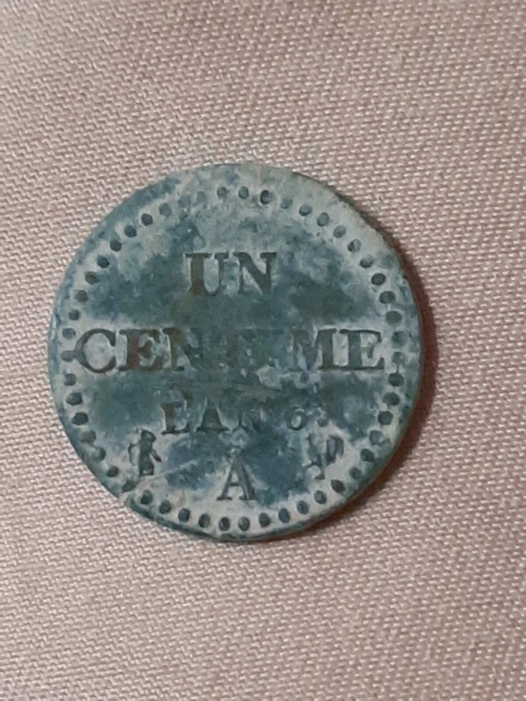 PIECE DE 1 CENTIME DUPRÉ L’AN 6 A paris