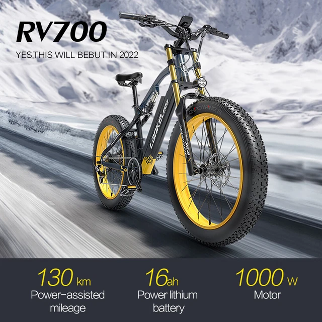 26& FAT TIRE Ebike 1000W 48V Electric Bike Mountain Bicycle for Adults