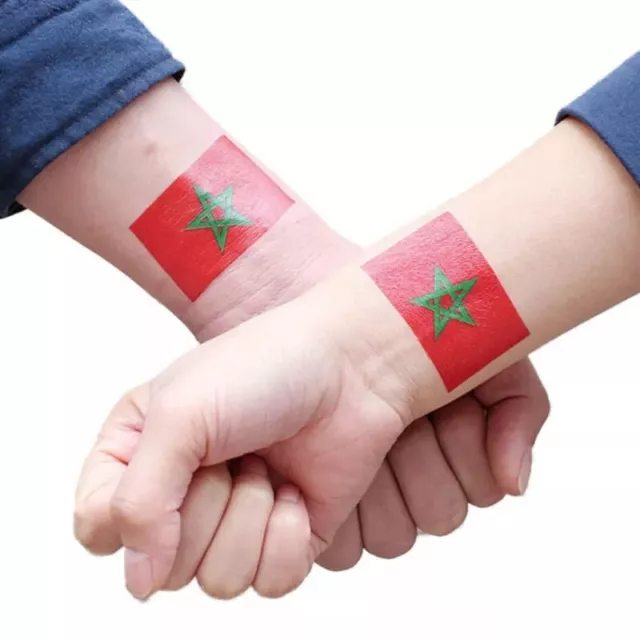 Tatouage Temporaire Drapeaux ( Maroc Morocco) | Flags Temporary Tattoo  2