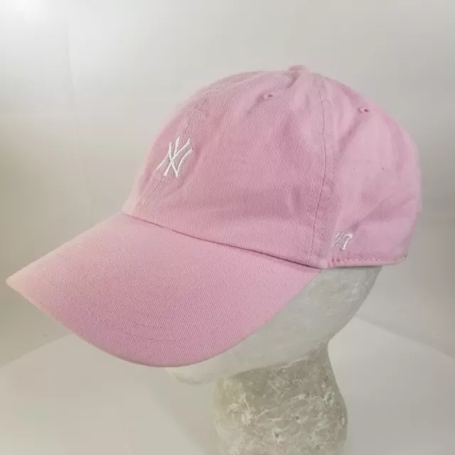 New York Yankees Hat Cap Strap Back Adjustable '47 Pink One Size Womens