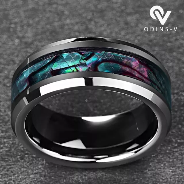 Herren Damen Ring Drache Keltisch Wolfram Titan Stahl Hochzeit Mode Band UK