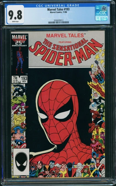 Marvel Tales #193 (1986) CGC 9.8 White - RARE - 25th Anniversary "Frame" cover