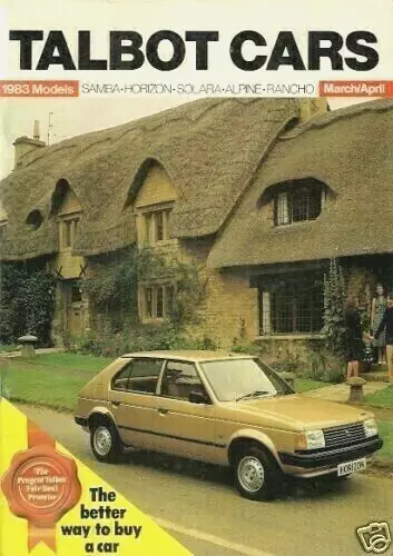 Talbot Cars March-April 1983 UK Brochure Samba Horizon Alpine Solara Rancho