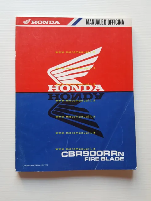 Honda CBR 900 RR Fireblade 1992 manuale officina ITALIANO originale