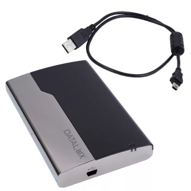 Datalux USB 2.0 Festplatten-Gehäuse extern Rahmen für 2,5" SATA HDD Festplatte