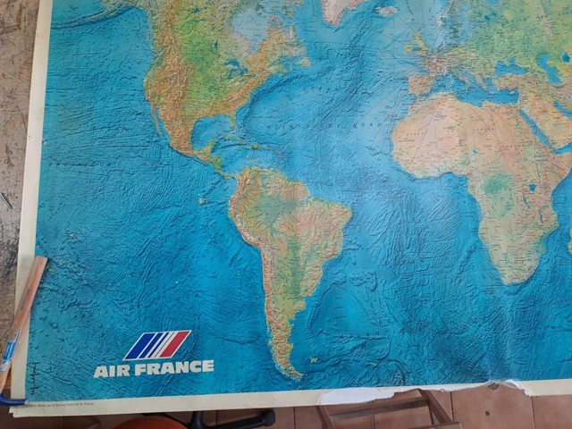 Affiche Air France – Carte Réservations, Style Vintage, 70x85 Cm, Neuve