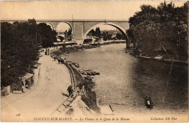 CPA Nogent sur Marne Le Viaduc et le Quai de la Marne (1348070)