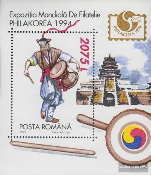 Rumania Bloque 294 (completa.edición.) nuevo con goma original 1994 Briefmarkena