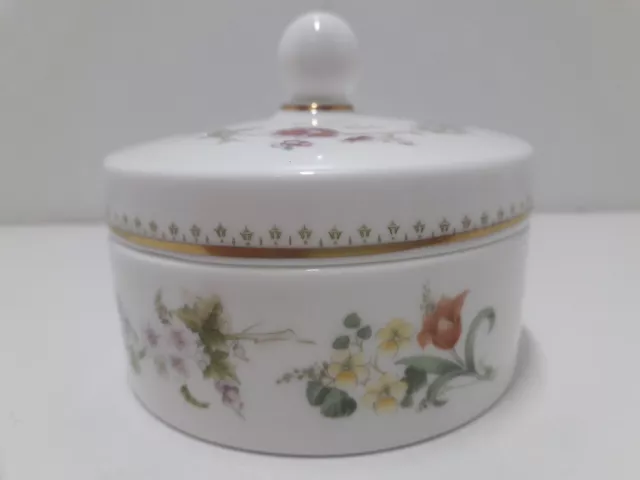 Wedgwood Mirabelle Bone China Floral Trinket With Lid Ring Box Porcelain Jar