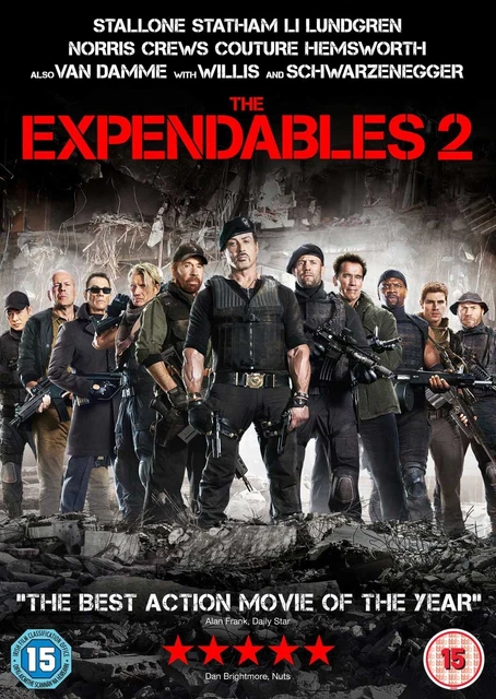 The Expendables 2 (DVD) Sylvester Stallone Bruce Willis Arnold Schwarzenegger