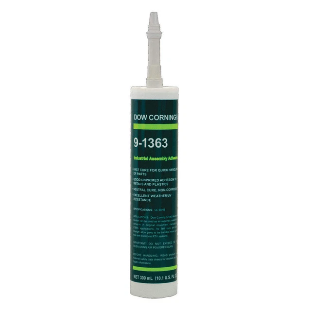 DOW CORNING 4001703 Adhesive,300mL,Black,24 hr. Curing