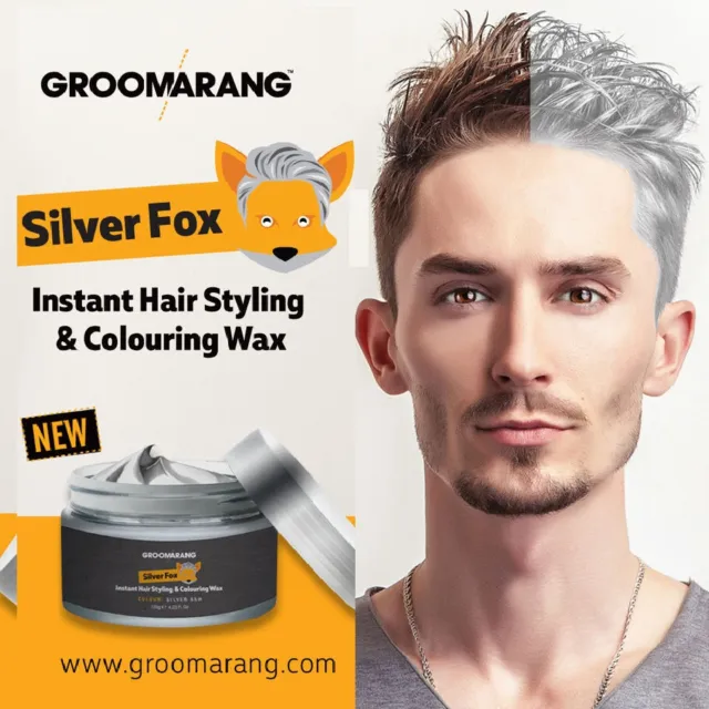 Instant Hair Wax Silver Ash Colouring Styling Washable Silver Fox Dye 120ml