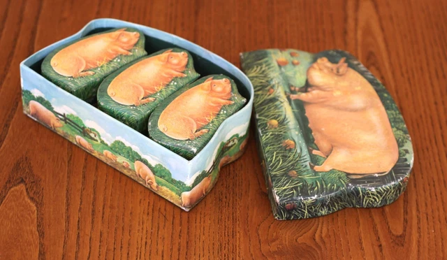 ENSEMBLE DE 3 Boites Gigogne en Bois Laqué et Doré Made in Japan EUR 29