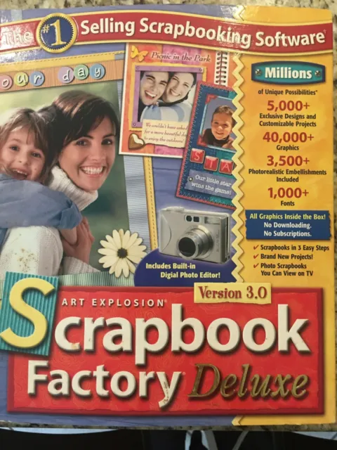 Art Explosion Scrapbook Factory Deluxe - Version 3.0 - 2005 - All Original