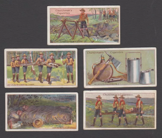 Churchman - Boy Scouts, 3Rd Series (Brown) - #5+17+20+35+39