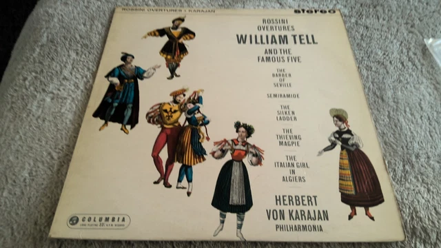 SAX 2378 ROSSINI Overtures William Tell etc Karajan 1961 Columbia