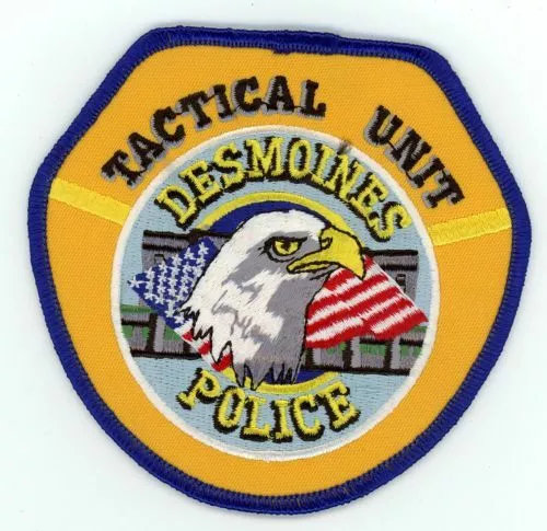 Iowa Ia Des Moines Police Tactical Unit Nice Shoulder Patch Sheriff