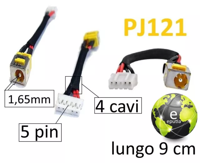 CONNETTORE ALIMENTAZIONE POWER DC JACK NOTEBOOK ACER Extensa 5620