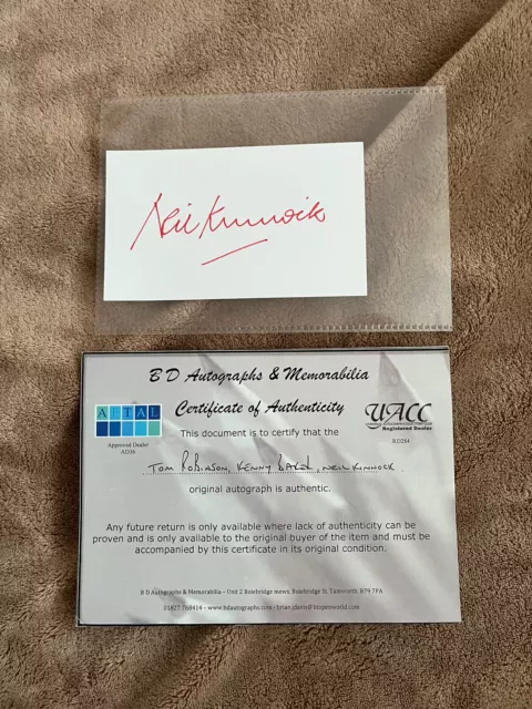 Neil Kinnock Former Leader Of The Labour Party Signed Card  UACC RD