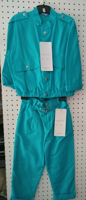 Vintage Moda Anni 80 Originale Completto Bimba  Pantaloni +Giubino In Tg 4 