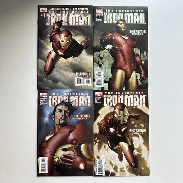 Marvel Comics Invincible Iron Man #1 2 3 4 NM Ellis Granov 2005