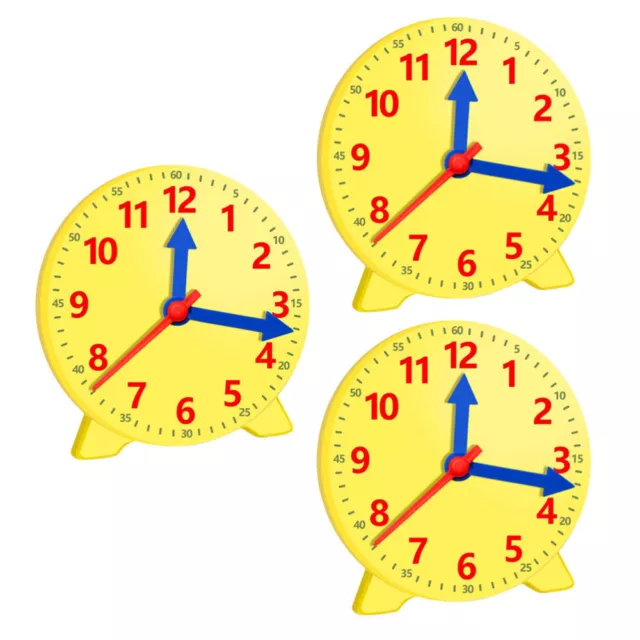 3 Pcs Jouets Pour Enfants Modèle D'horloge Aides Pédagogiques