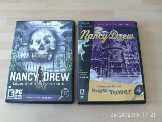 nancy drew legend crystal skull&treasure royal tower USED&tintin&secret filesNEW