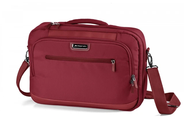March Laptoptasche Take a'way Schultertasche Tasche Unisex Laptopfach rot UVP 7