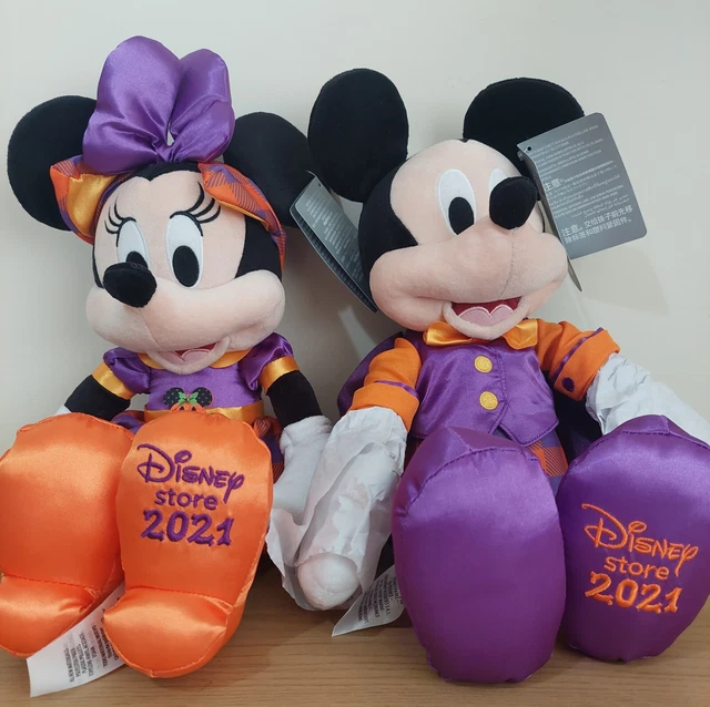 DISNEY STORE Mickey and Minnie Mouse Plushes 2021 Halloween New