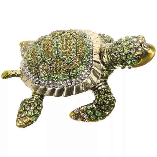 Decorative Jewelry Box Metal Trinket Box Small Jewelry Storage Box Turtle