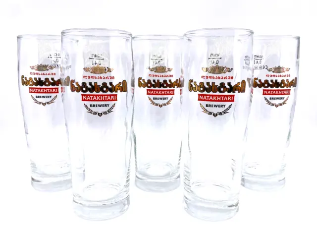 Natakhtari Brewery Beer Glasses - Republic of Georgia - 0.4L  - Set of 5