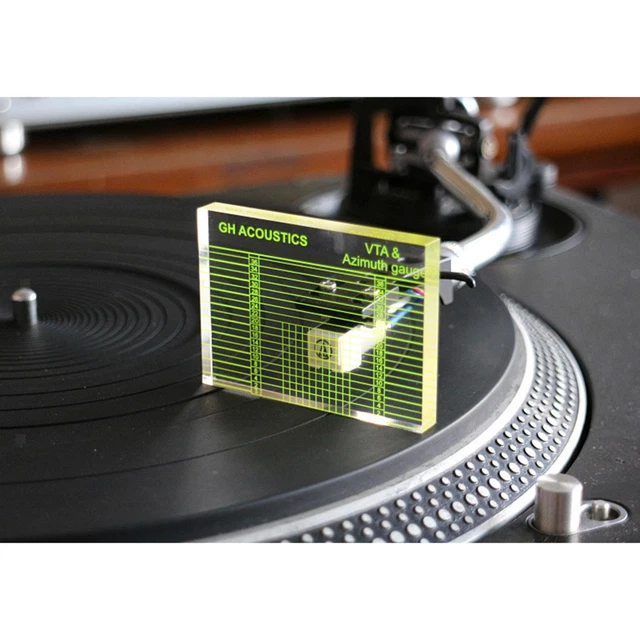 TURNTABLE TONEARM VTA &Cartridge Azimuth Alignment Ruler Headshell