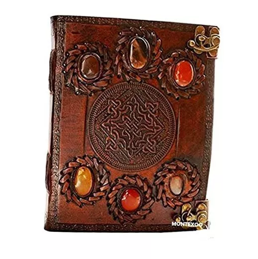 Handmade Vintage Leather Bound Journal Notebook Diary Sketchbook With Lock