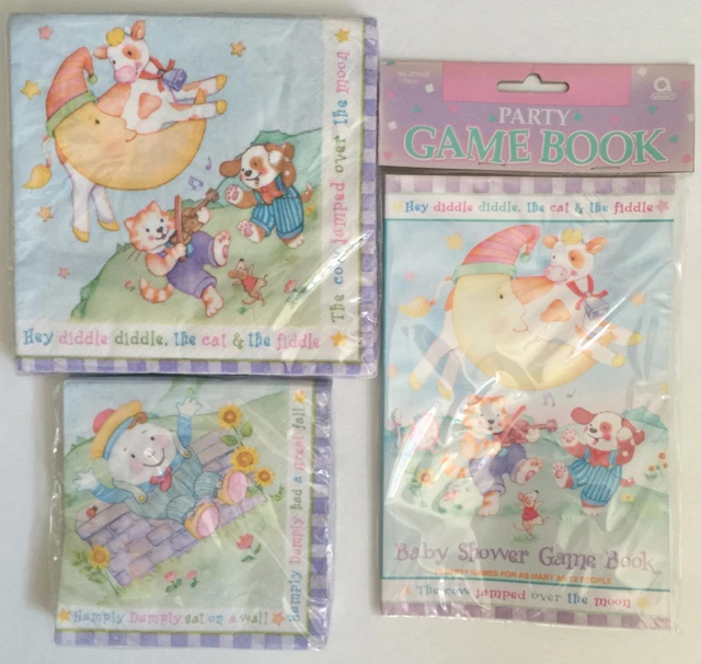HALLMARK PARTY - Hey Diddle Diddle - Napkins and Game Book - for Baby ...