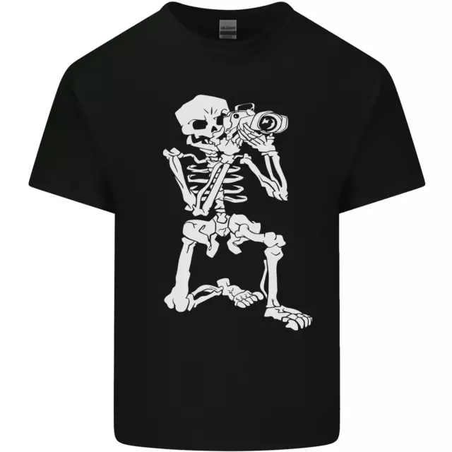 Skeleton Photographer Photography Kids T-Shirt Childrens