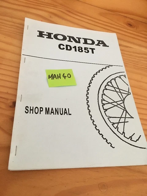 HONDA CD185T CD185 T CD 185 revue technique manuel atelier workshop ...