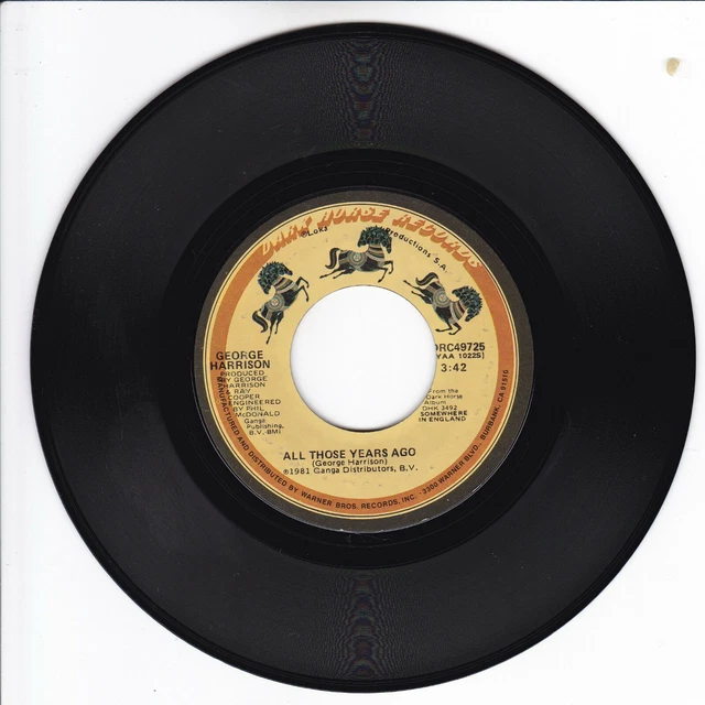 HARRISON ALL Those Years Ago VG(+) 45 RPM £2.90 PicClick UK