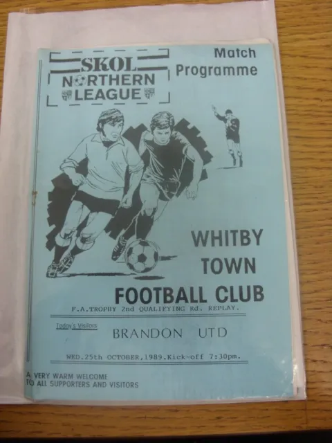 25/10/1989 Whitby Town v Brandon United [FA Trophy] (rusty staples).  Thanks for