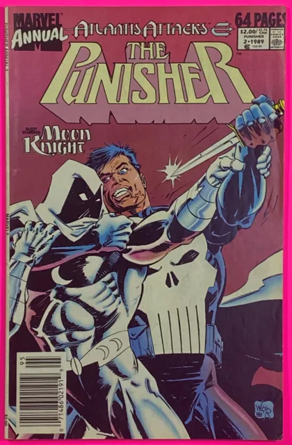 The Punisher Annual #2 (Marvel Comics 1989) 1St Moon Knight Vs Punisher Battle