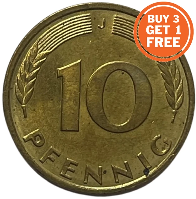 10 German Pfennig - Choose The Date 1949-1996 - Germany
