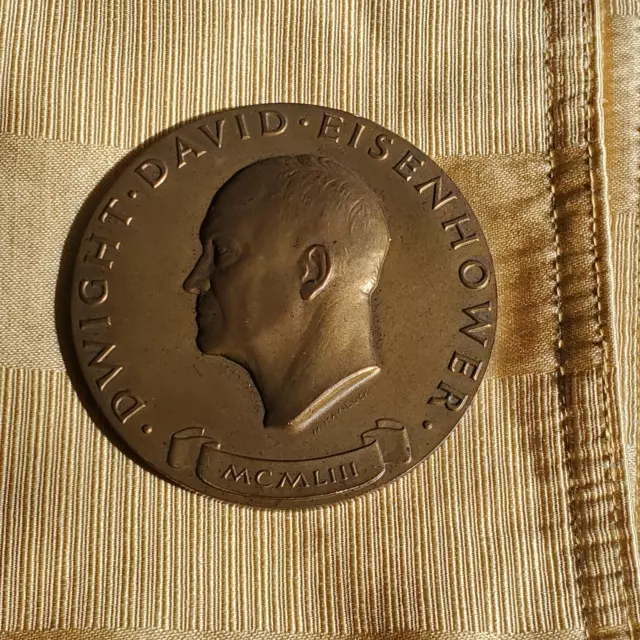 Dwight D Eisenhower Presidential Inaugural Medal 2 5/8" Bronze Medallic Arts