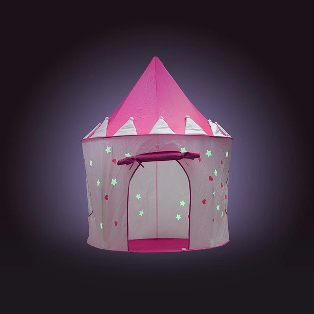 FoxPrint Princess Castle Glow in the Dark Foldable Pop up Play Tent -