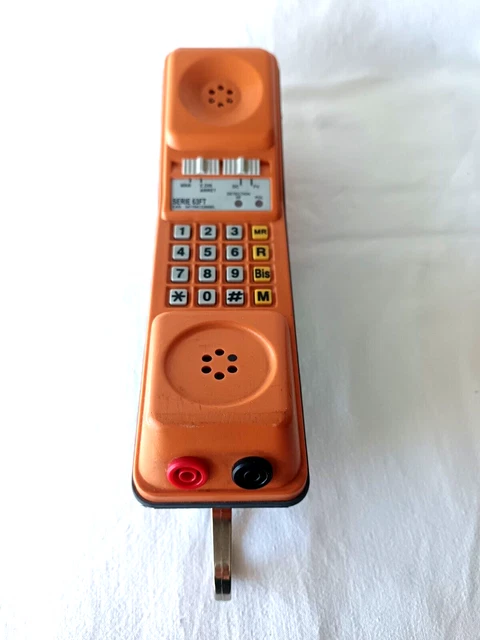 Téléphone Vintage Siemens Orange à Cadran - Fixe De Bureau - Objet Déco