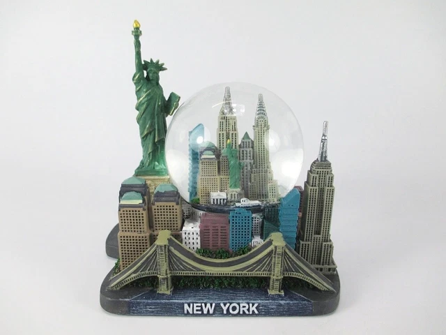 New York Palla di Neve XL Colorato Liberty Freedom Brooklyn USA Snowglobe