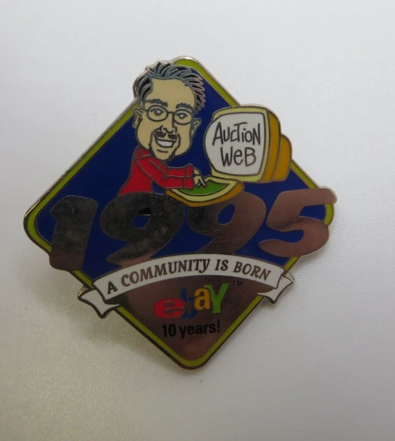 EBAY PIN 1995 A Community Is Born eBay auction web 10 years computer man